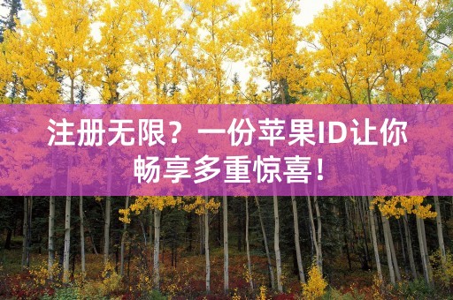 注册无限？一份苹果ID让你畅享多重惊喜！