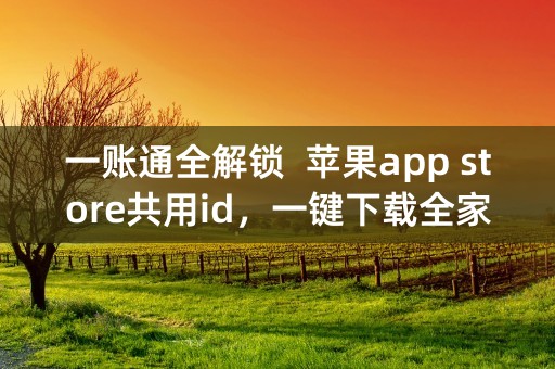 一账通全解锁  苹果app store共用id，一键下载全家福！