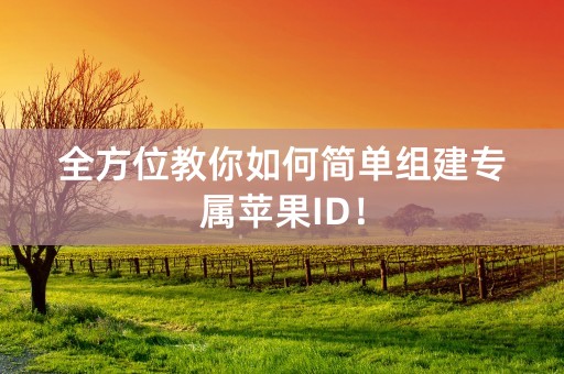 全方位教你如何简单组建专属苹果ID！