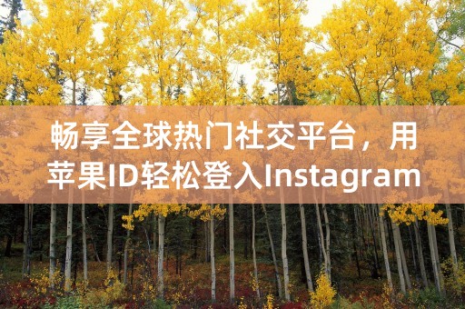 畅享全球热门社交平台，用苹果ID轻松登入Instagram！