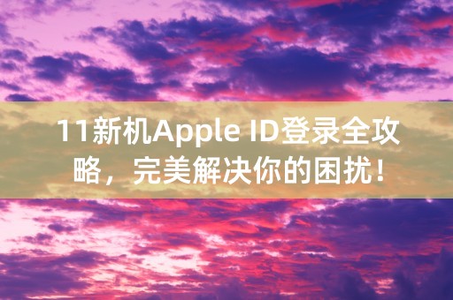 11新机Apple ID登录全攻略，完美解决你的困扰！