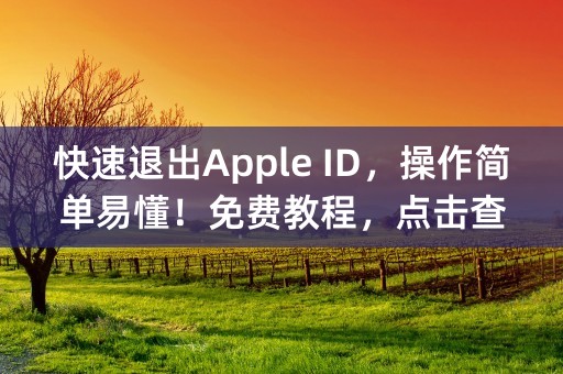 快速退出Apple ID，操作简单易懂！免费教程，点击查看！