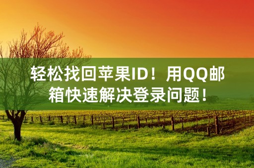 轻松找回苹果ID！用QQ邮箱快速解决登录问题！