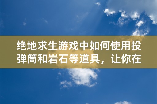 绝地求生游戏中如何使用投弹筒和岩石等道具，让你在战斗中力挫敌手？