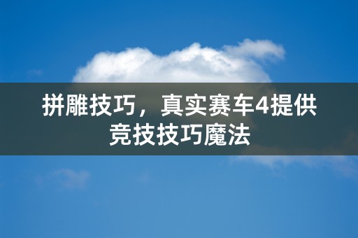 拼雕技巧，真实赛车4提供竞技技巧魔法