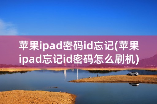 苹果ipad密码id忘记(苹果ipad忘记id密码怎么刷机)