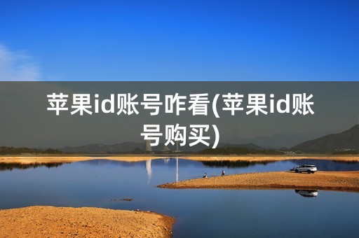 苹果id账号咋看(苹果id账号购买)