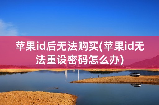 苹果id后无法购买(苹果id无法重设密码怎么办)