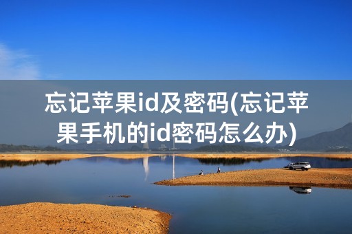 忘记苹果id及密码(忘记苹果手机的id密码怎么办)